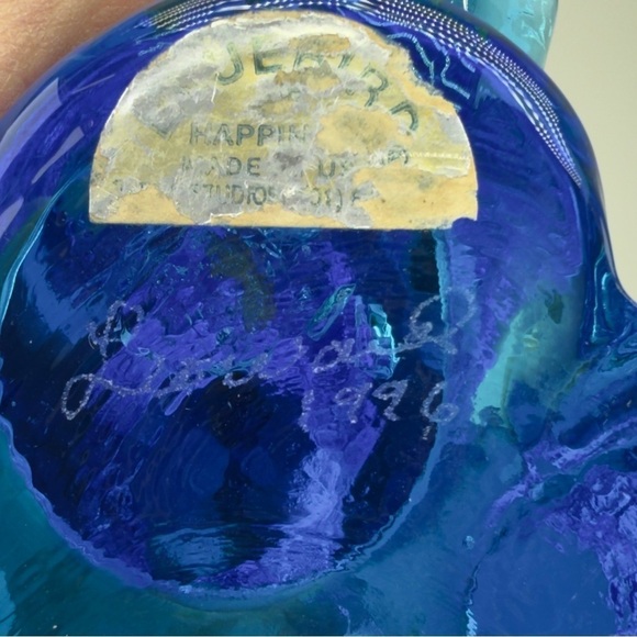 Vintage Handblown ArtGlass Bluebird of Happiness Glass Figurine - Picture 8 of 8